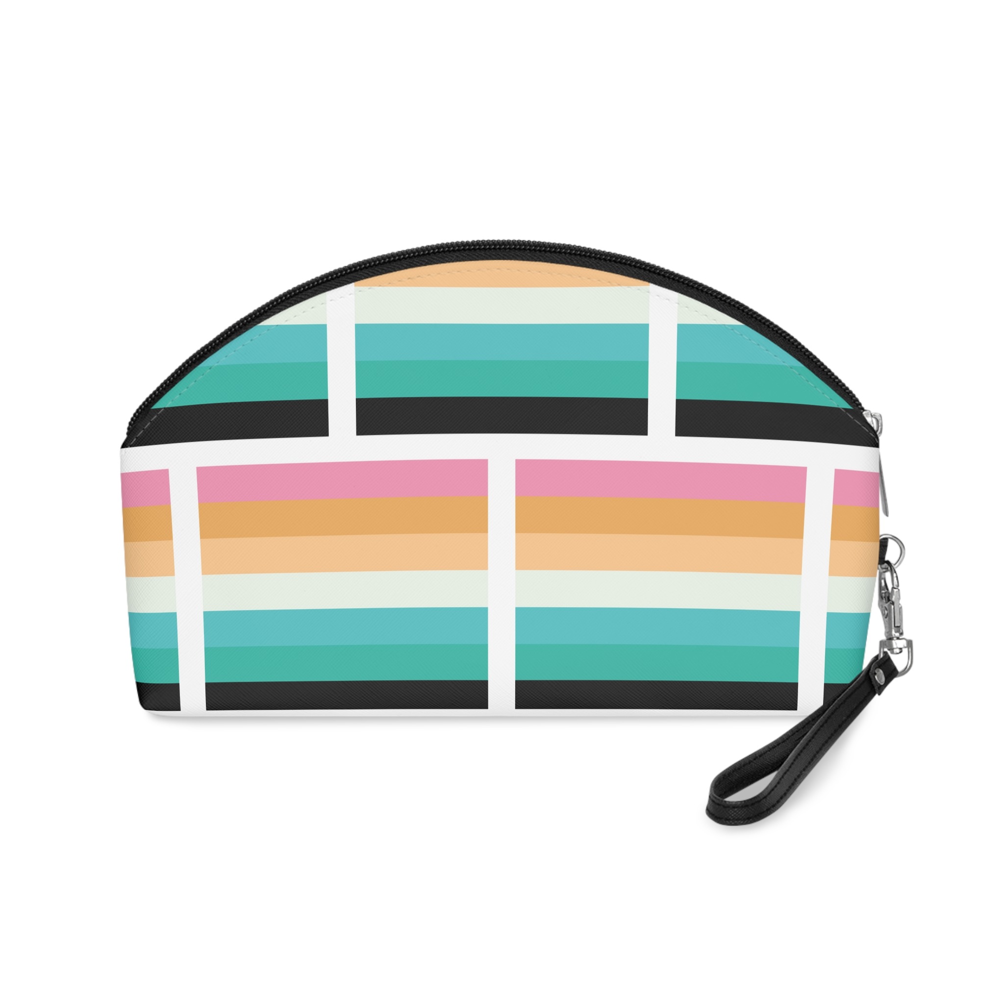 Vibrant Aromantic Pride Flag With Seven Horizontal Stripes Makeup Bag - Image 2