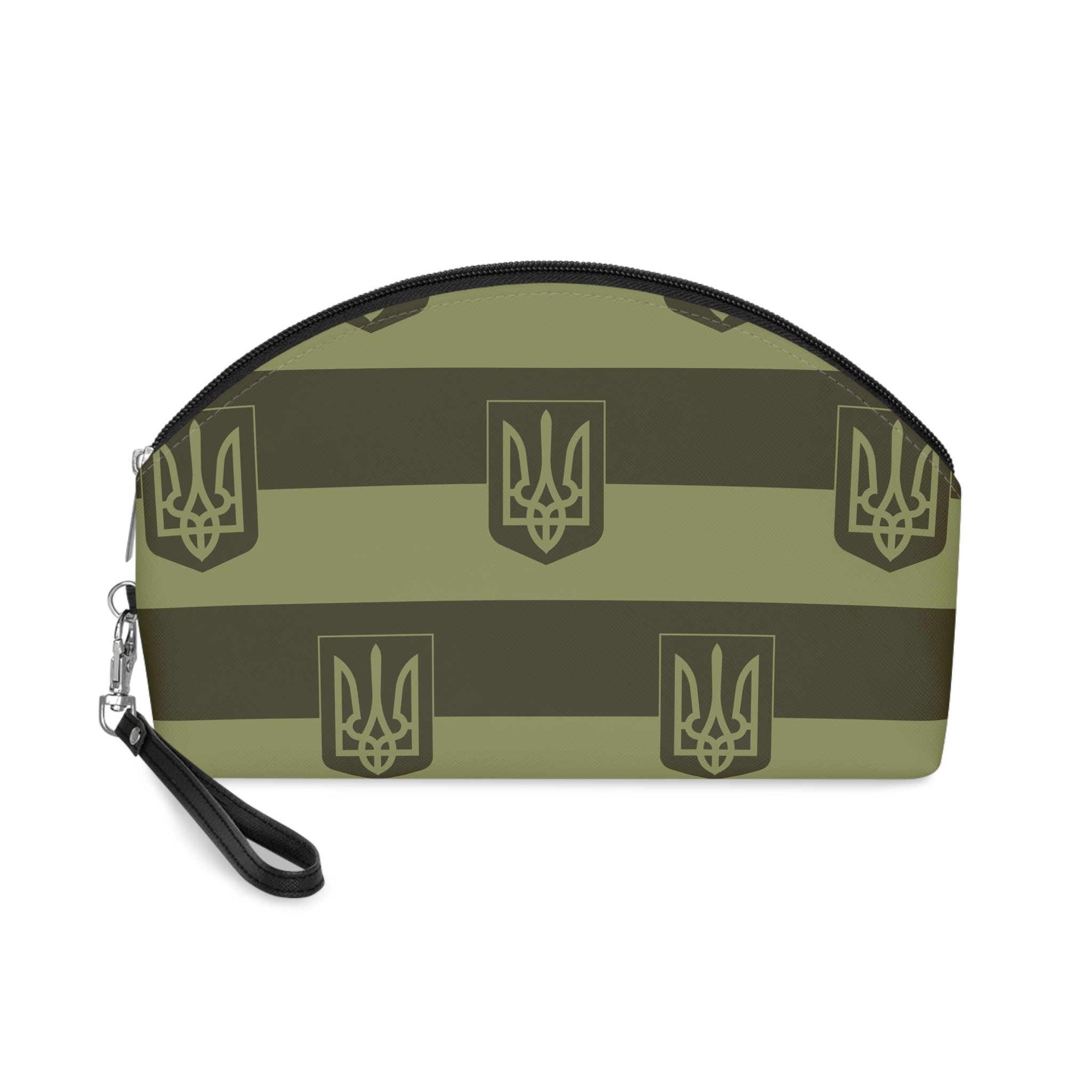 Ukrainian Military Flag With Coat of Arms Makeup Bag