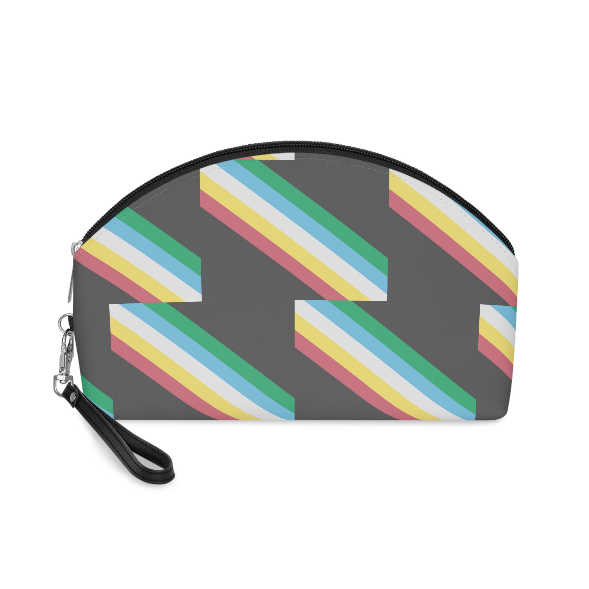 Visually Safe Disability Pride Flag Makeup Bag