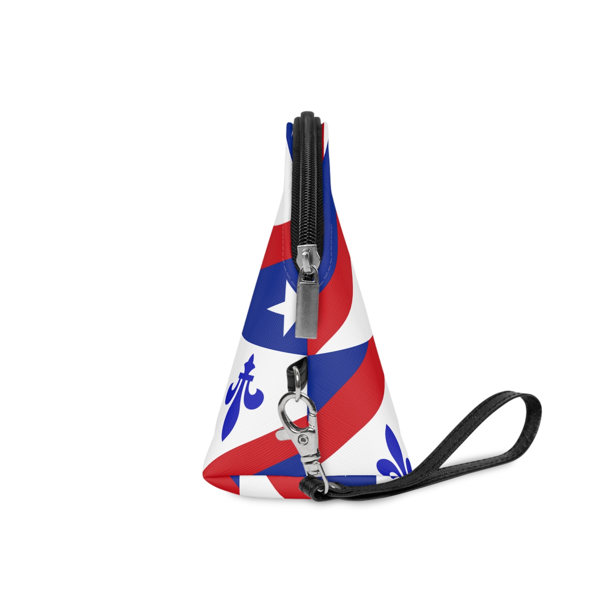 Drapeau Francoamericain Frenchamerican Tricolor Flag Symbol Francophone Comm Makeup Bag - Image 3