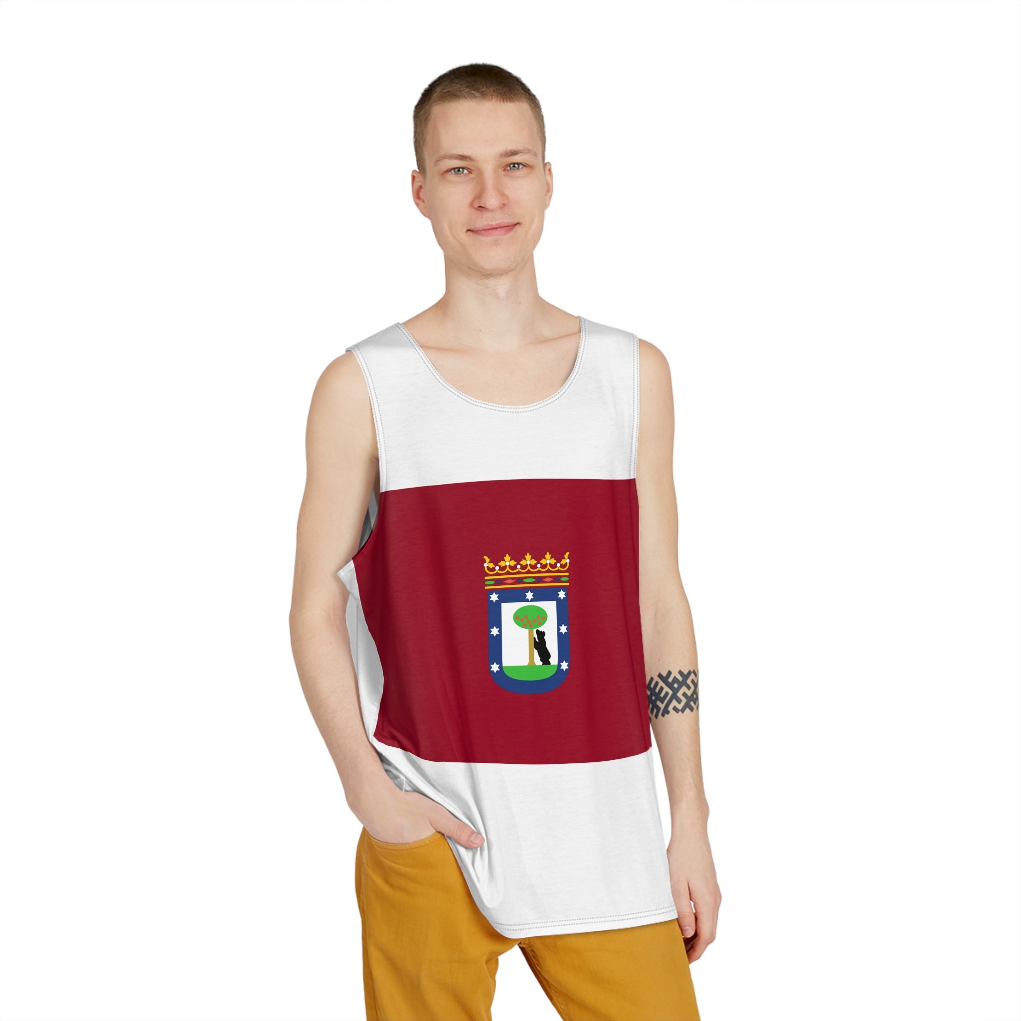 Bandera de La Ciudad de Madrid Mens Tank Aop - Image 3