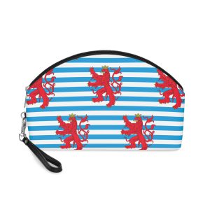 Civil Ensign Luxembourg Red White Light Blue Horizontal Stripes National Mariti Makeup Bag