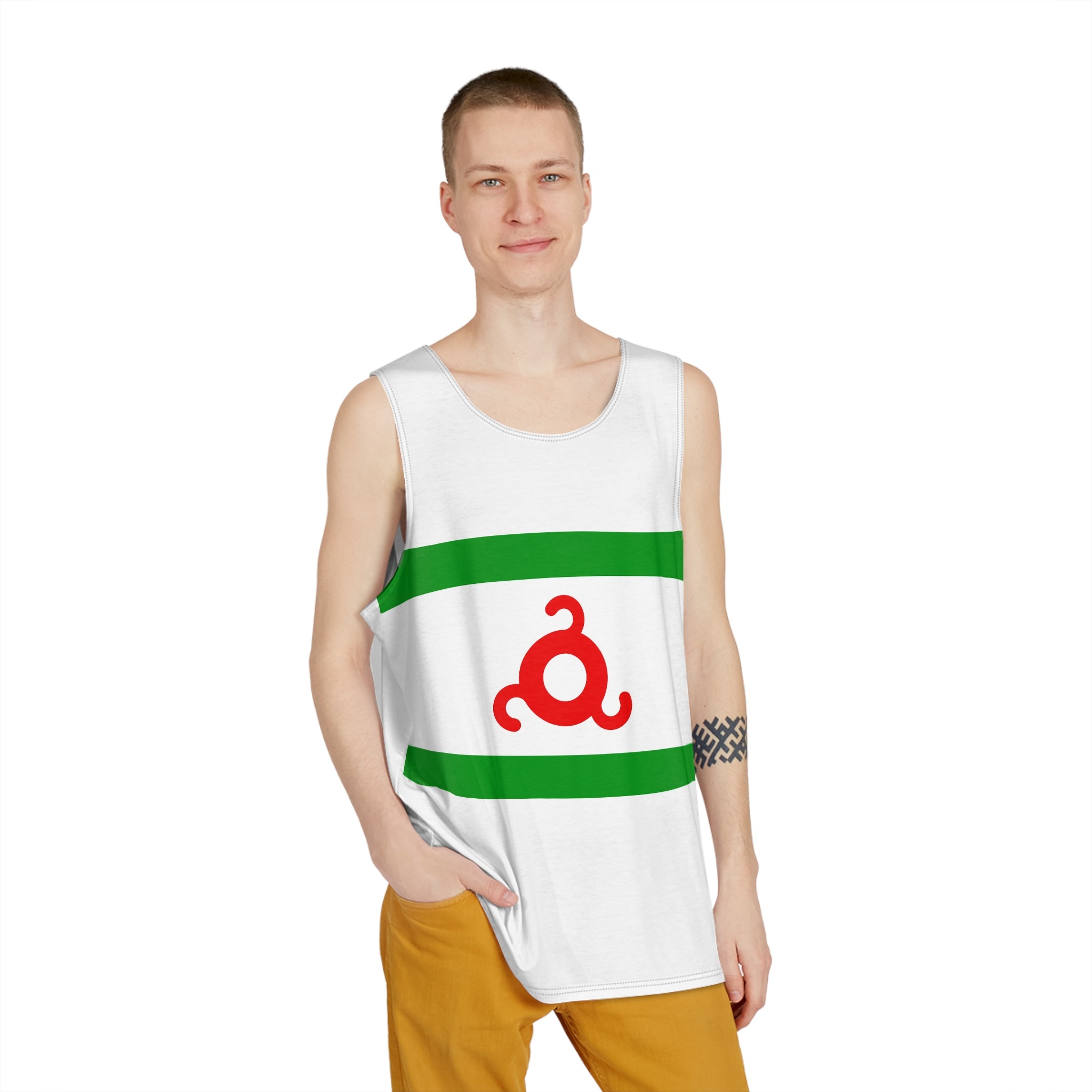 Flag of Ingushetia Mens Tank Aop - Image 3