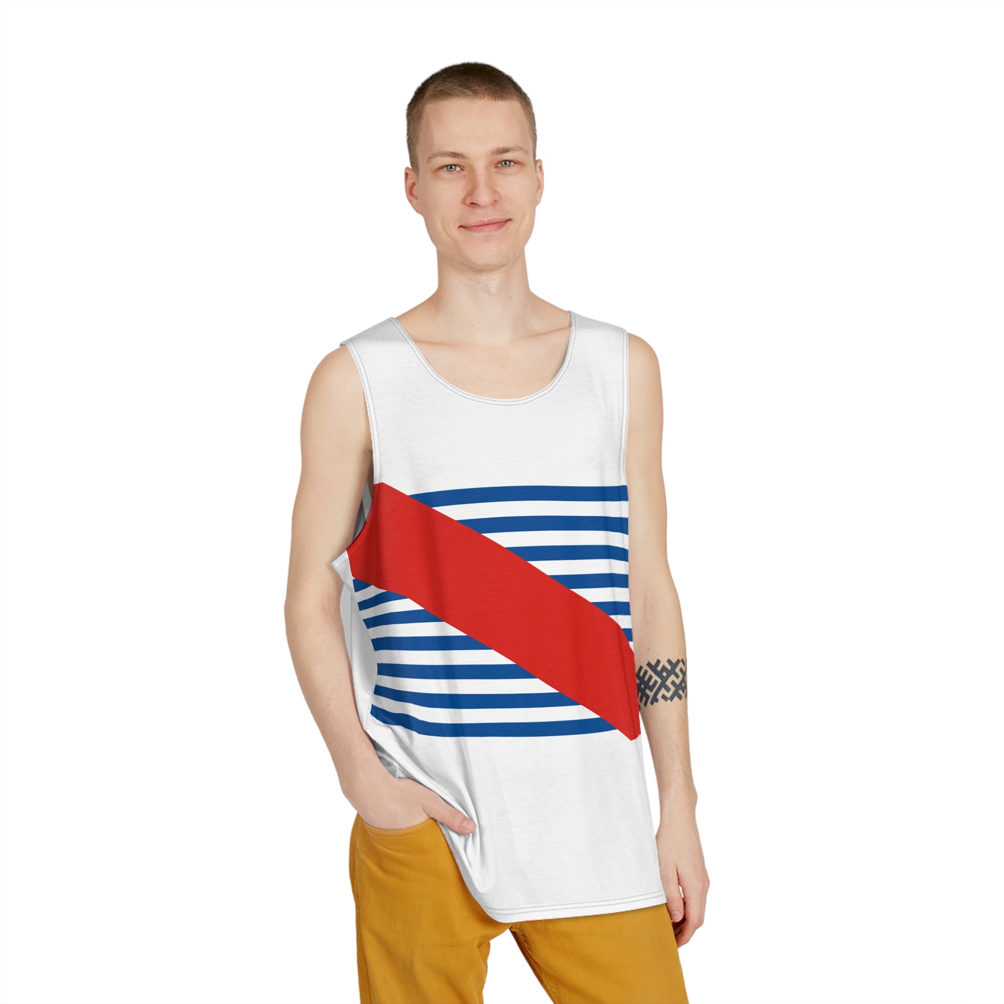 Flag of Canelones Department Mens Tank Aop - Image 3