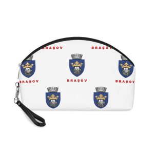 Flag of Brasov, Romania Makeup Bag
