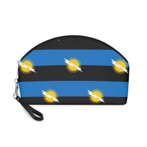 Flag Eplf Eritrean Peoples Liberation Front Banner With Red Triangle Bluegreen Stripes Makeup Bag