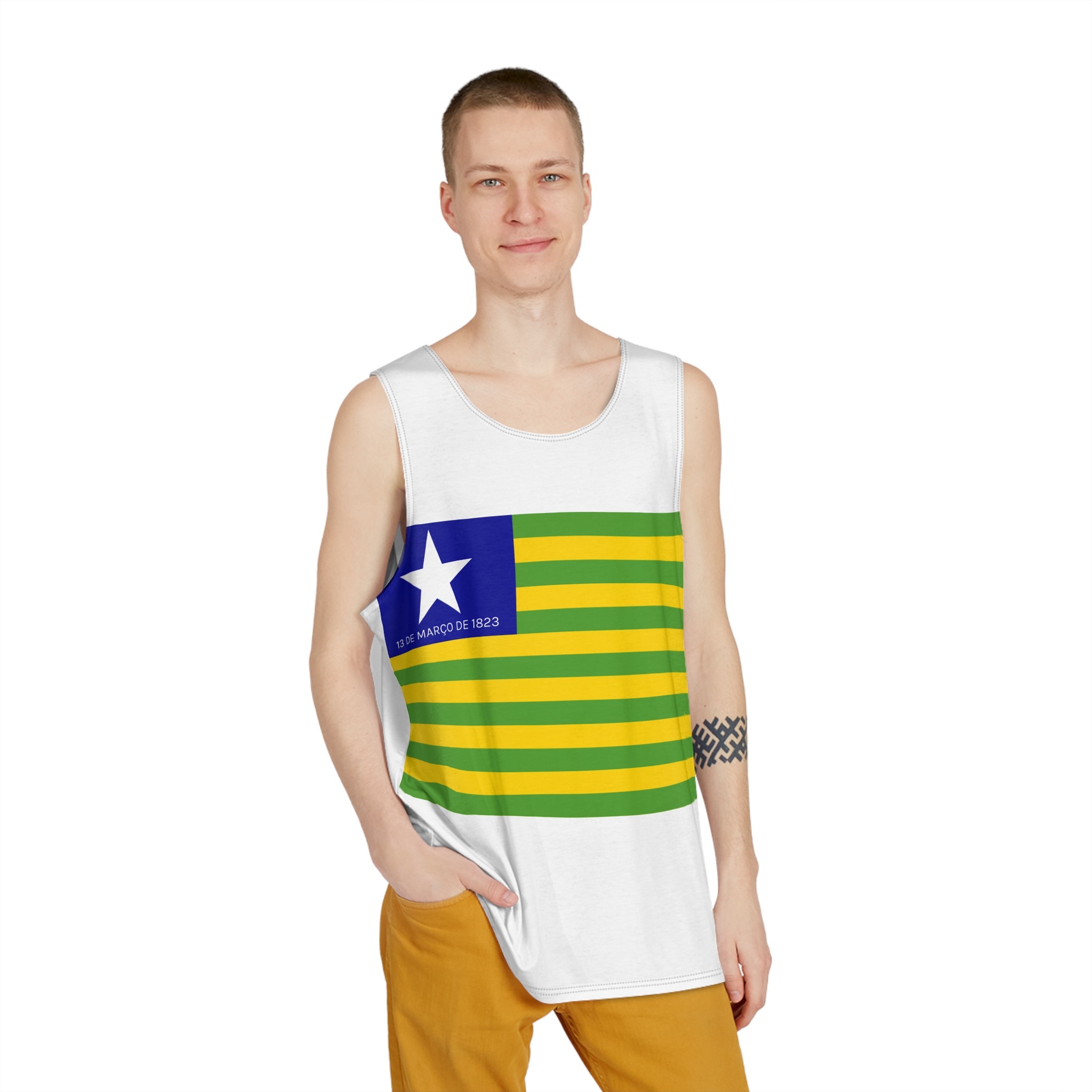 Bandeira Do Piauí Mens Tank Aop - Image 3