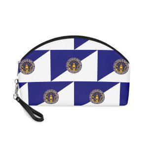 Long Beach, New York Flag Large Makeup Bag