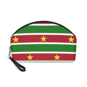 Flag Suriname With Green White Red Bands Yellow Star Makeup Bag