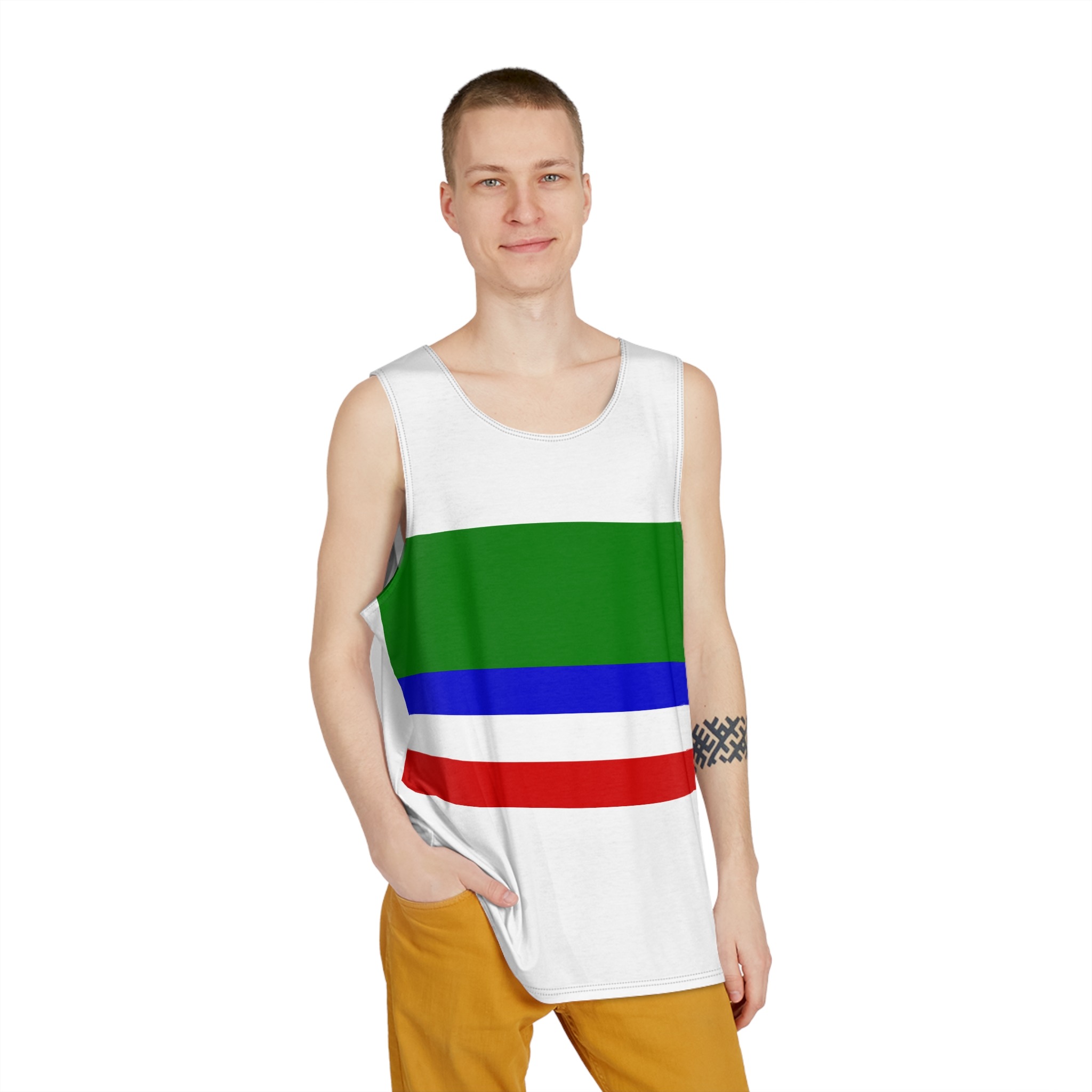 Flag of Canindeyú Department Mens Tank Aop - Image 3