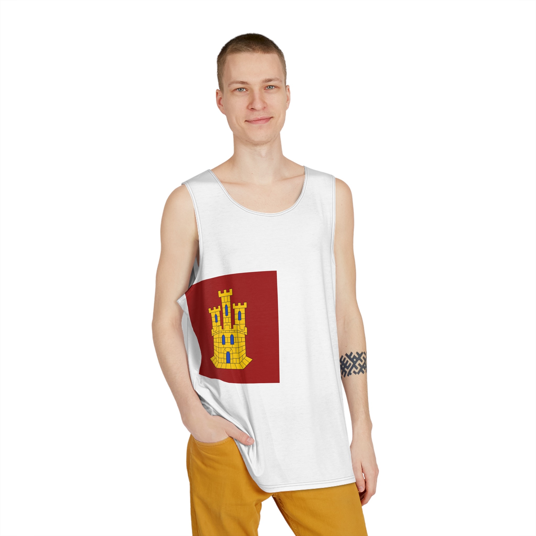 Bandera Castilla La Mancha Mens Tank Aop - Image 3