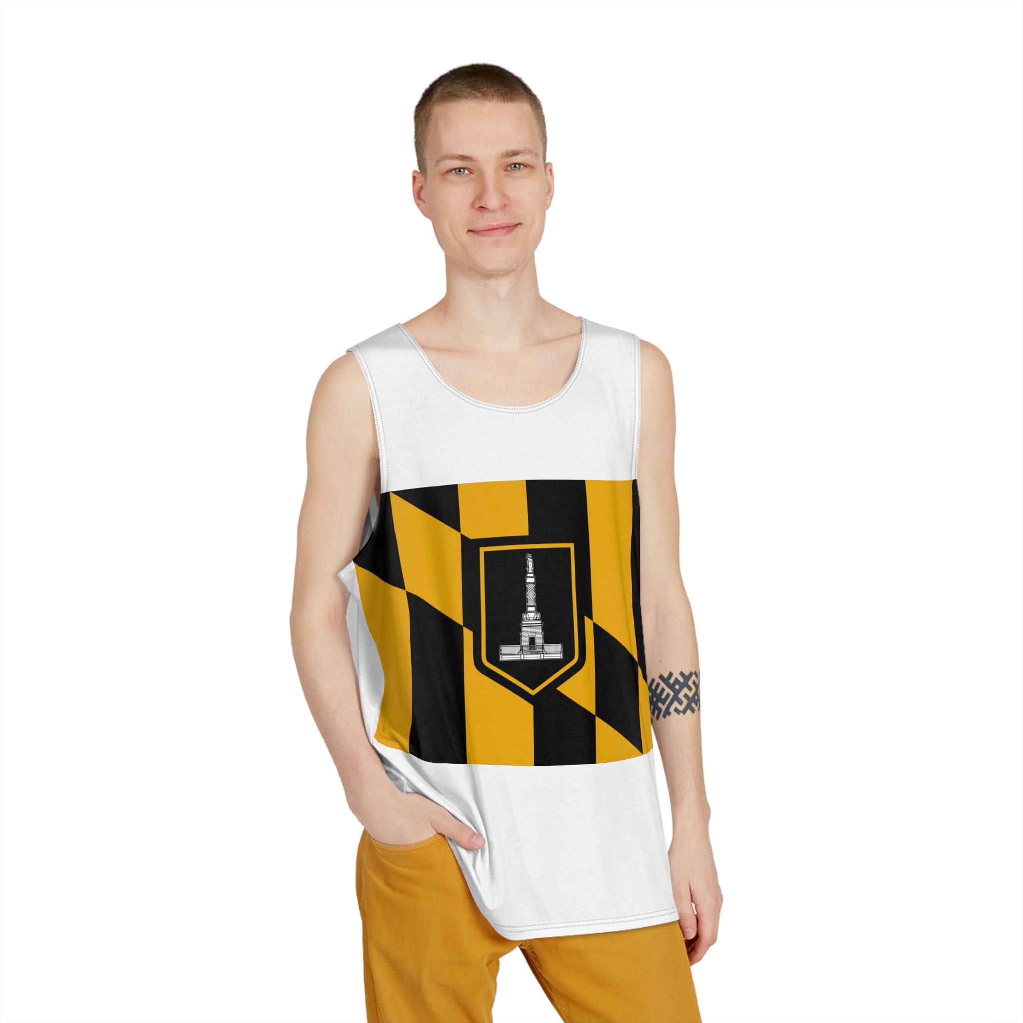 Flag of Baltimore, Maryland Mens Tank Aop - Image 3