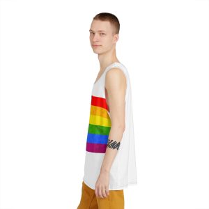 Usa Pride Flag With Grunge Texture Lgbt Community Sign Mens Tank Aop