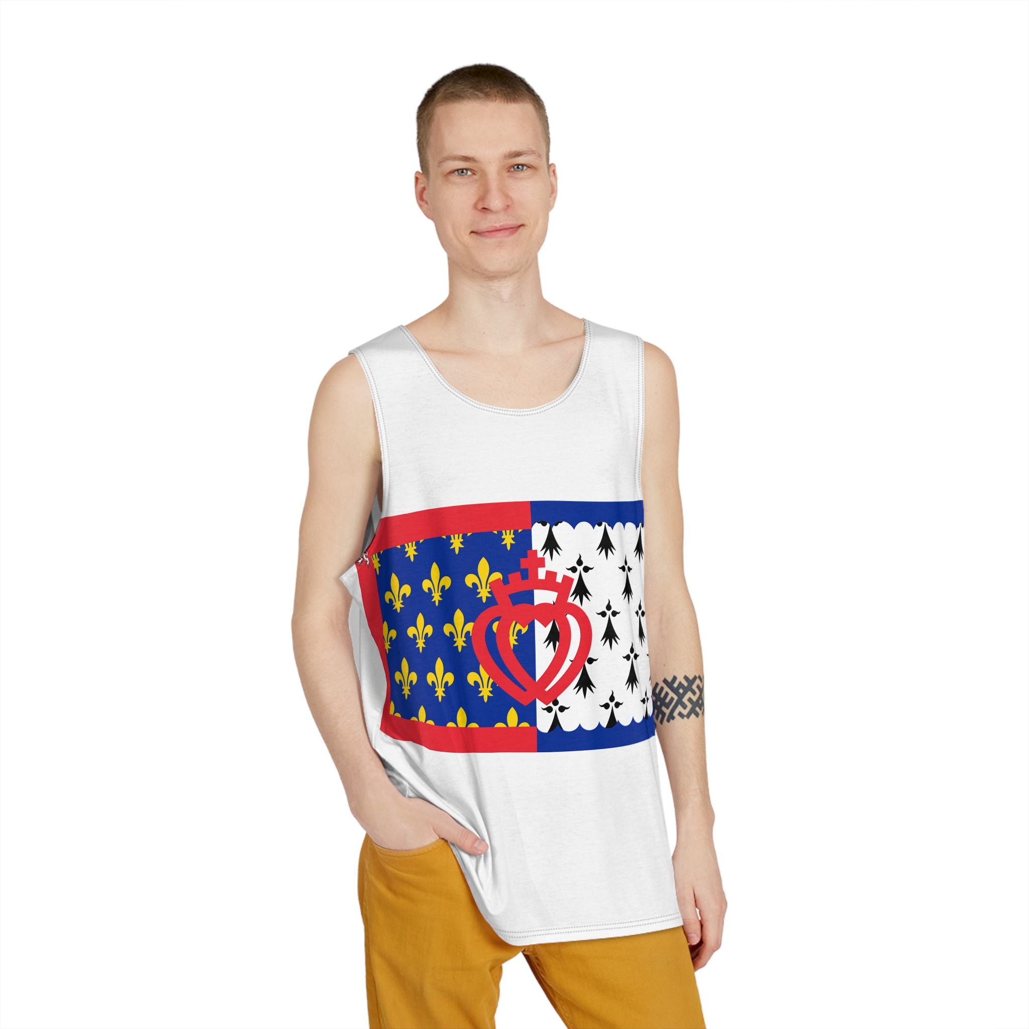 Cultural Flag of Pays de La Loire Mens Tank Aop - Image 3