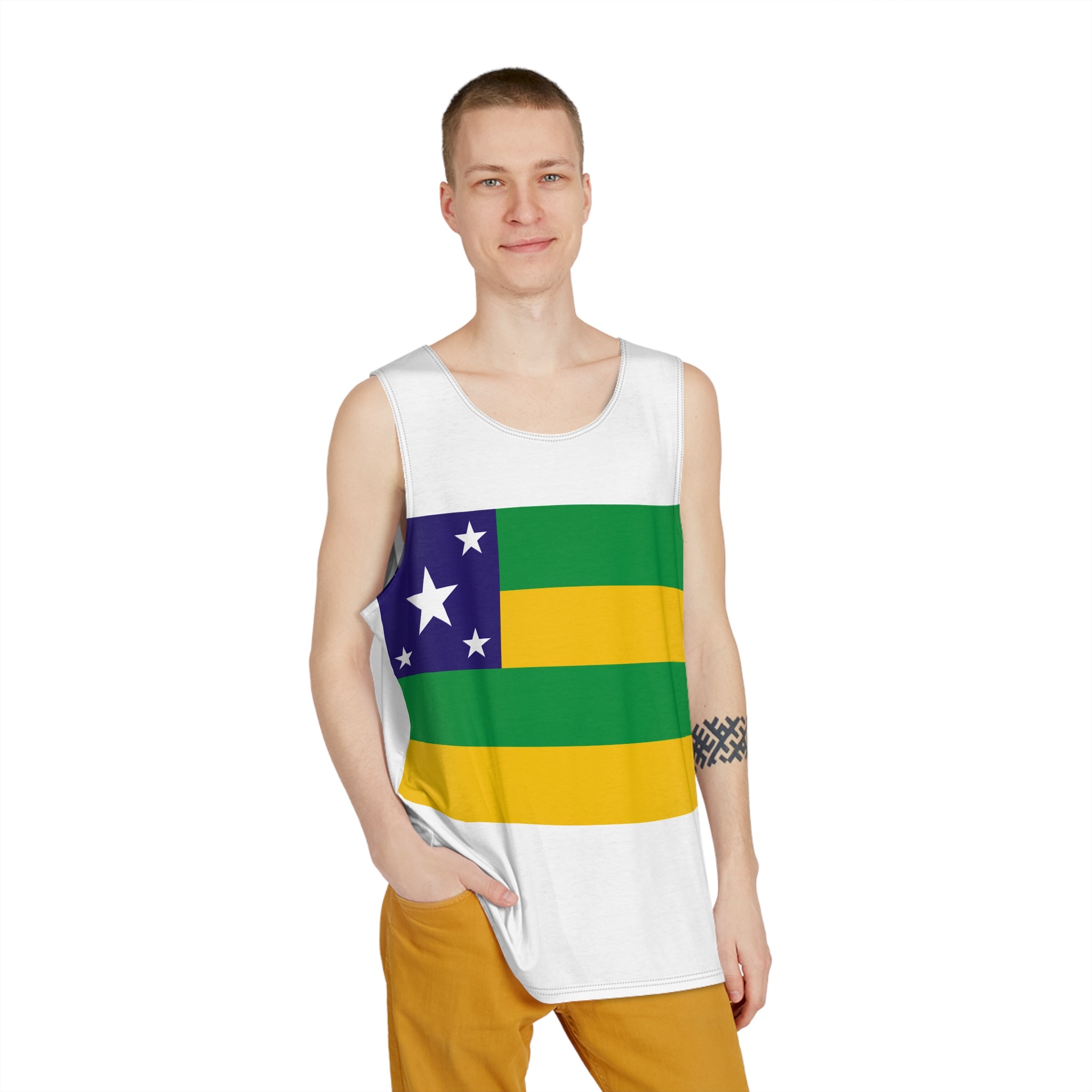 Bandeira de Sergipe Mens Tank Aop - Image 3