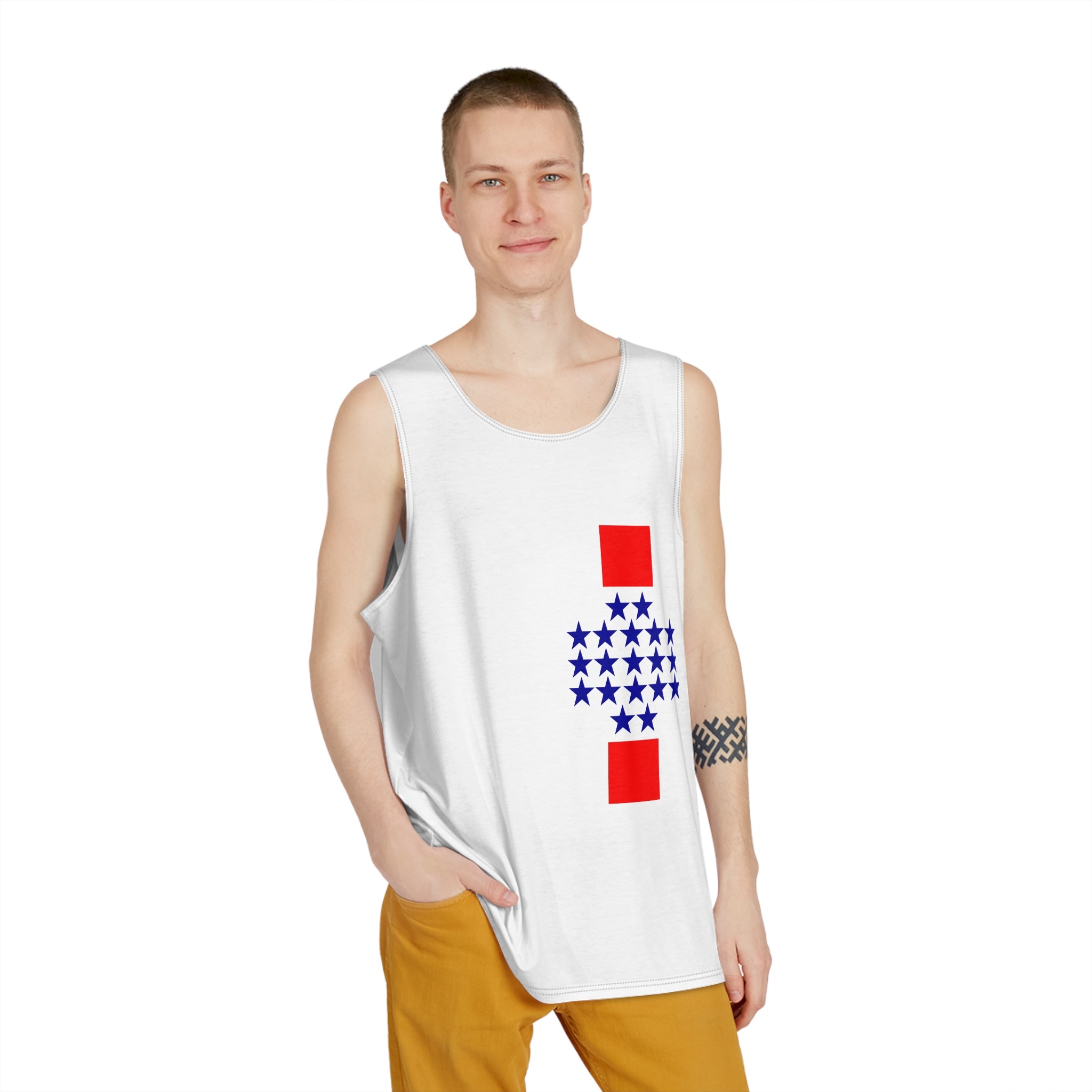 Flag of Central Department, Paraguay Mens Tank Aop - Image 3