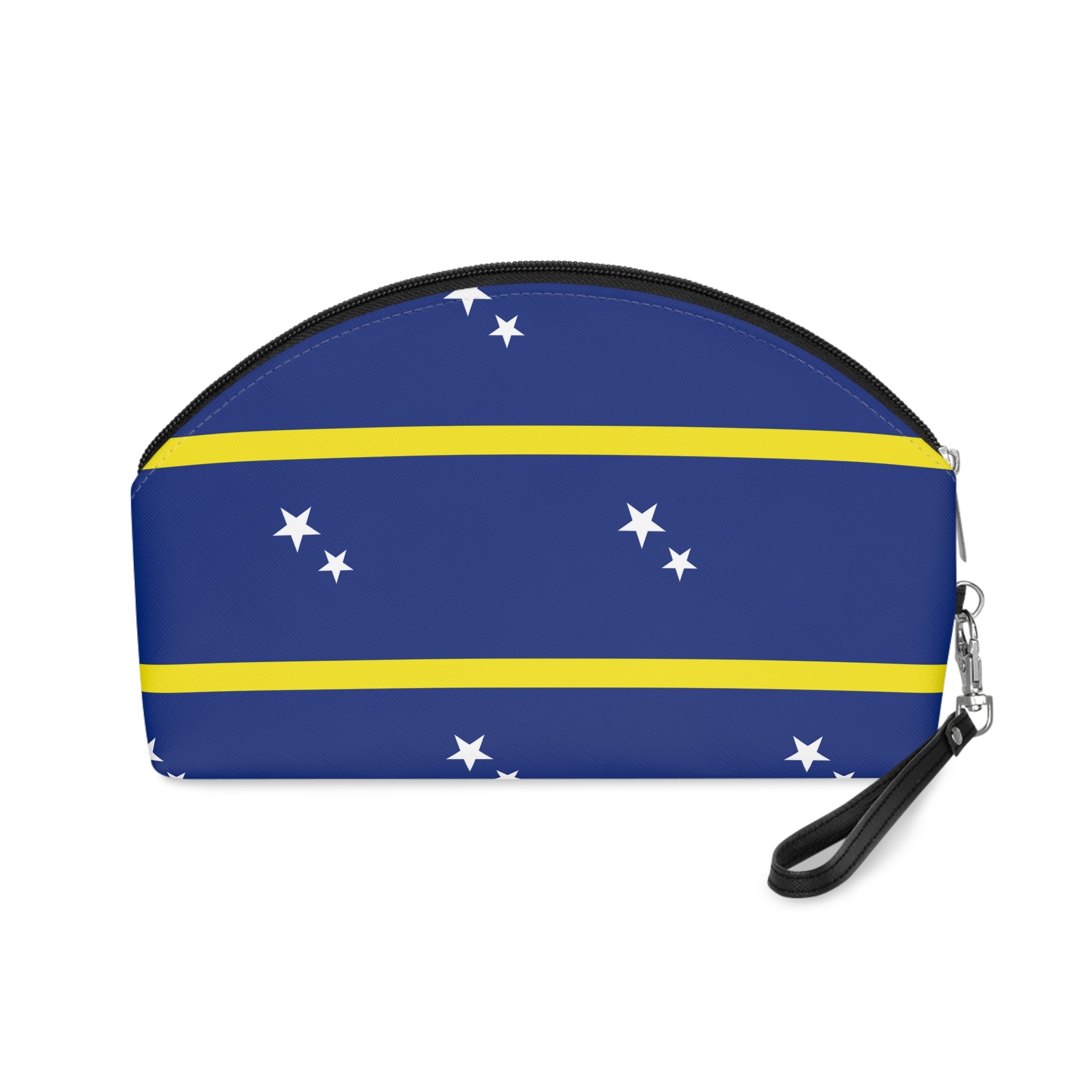 Flag Curacao Blue Field With Yellow Stripe White Stars Caribbean National Flag Makeup Bag - Image 2