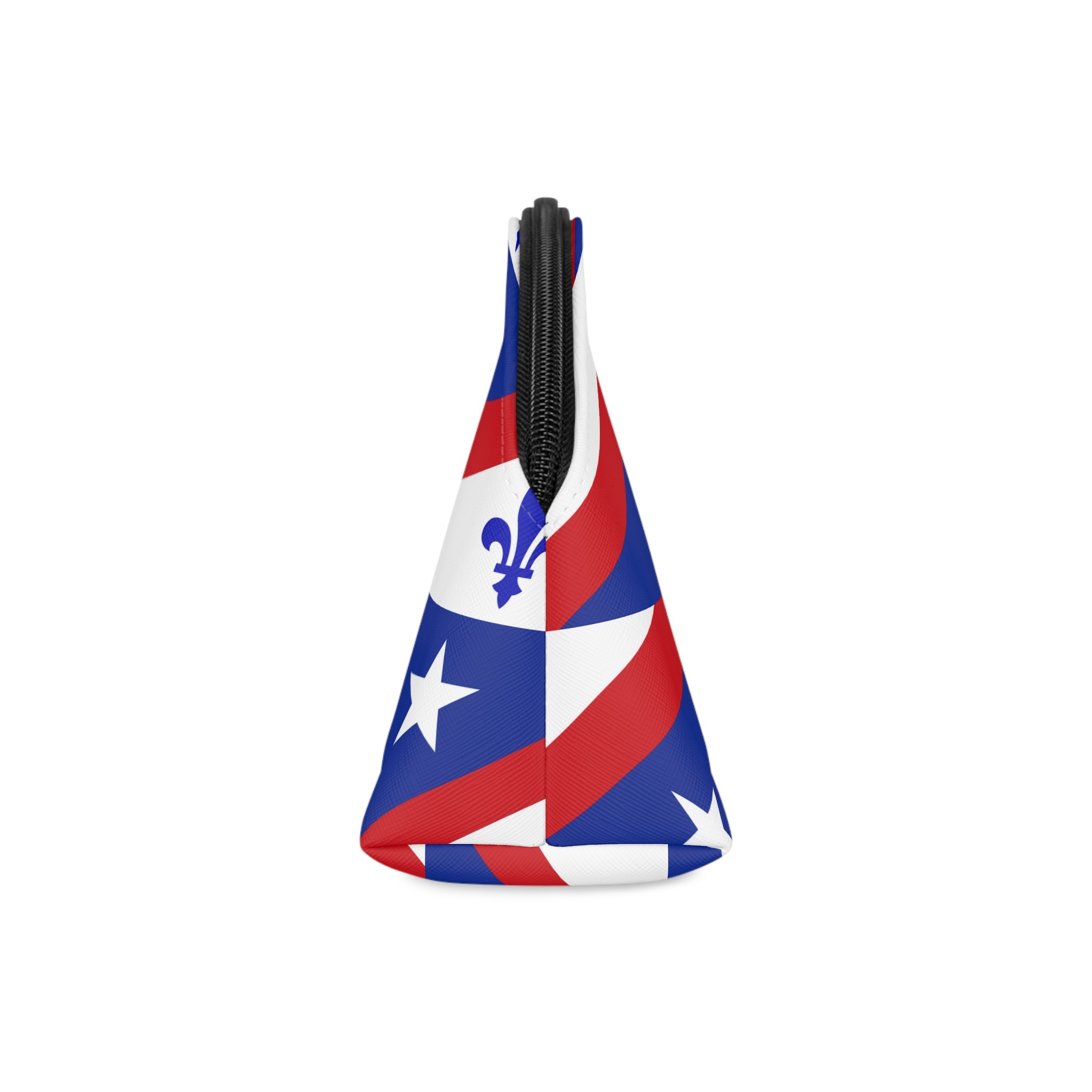 Drapeau Francoamericain Frenchamerican Tricolor Flag Symbol Francophone Comm Makeup Bag - Image 4