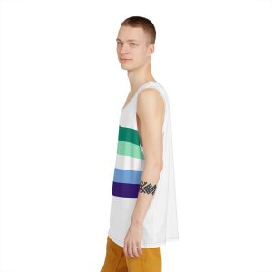 Striped New Gay Male Pride Flag Mens Tank Aop