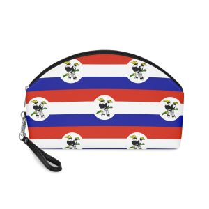 Flag Chin National Front Red Blue White Banner Chin People Myanmar Symbol Unity Makeup Bag