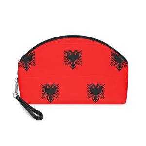 Flag of Albania Makeup Bag