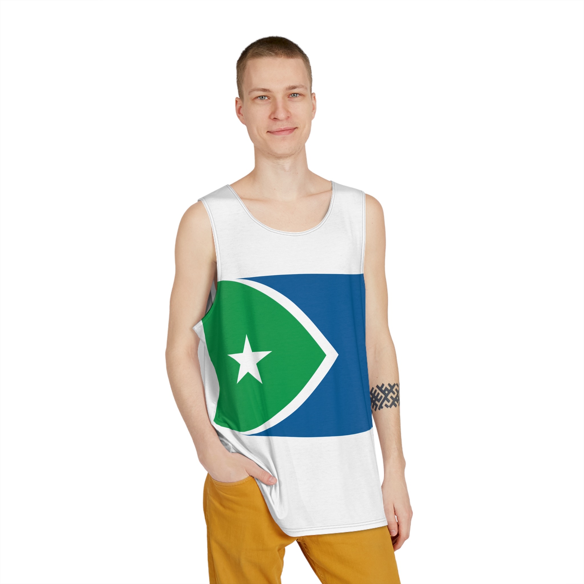 Flag of Cedar Rapids, Iowa Mens Tank Aop - Image 3