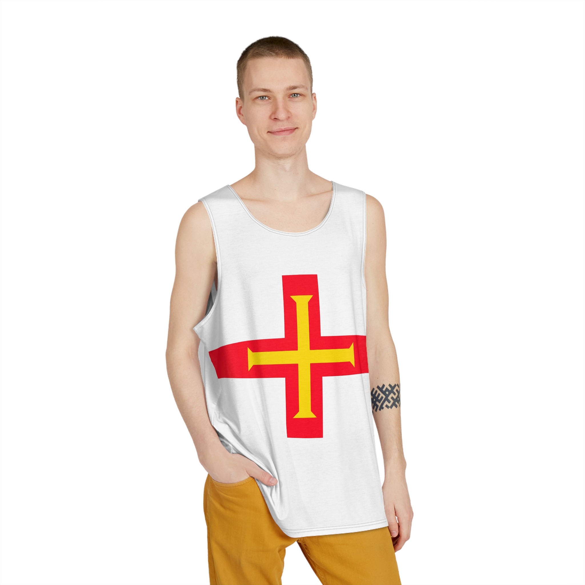 Flag of Guernsey Mens Tank Aop - Image 3
