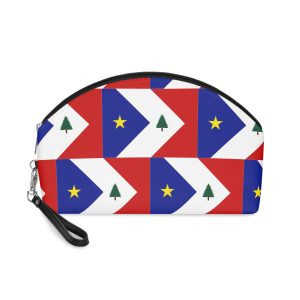 Flag New England Acadians Red White Blue Banner Symbolizing Frenchacadian Heritage Identity Northeas Makeup Bag