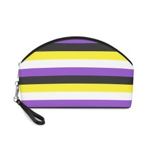 Nonbinary Flag Makeup Bag