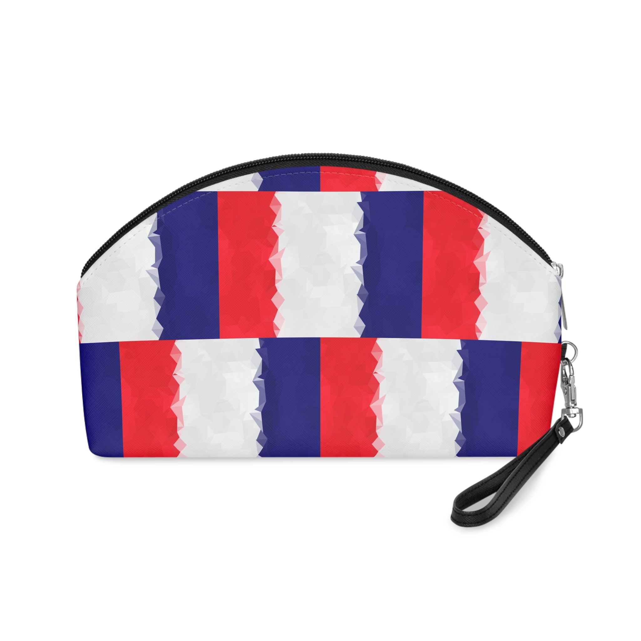 Vector Abstract Stylized Flag of France Triangles Makeup Bag - Image 2