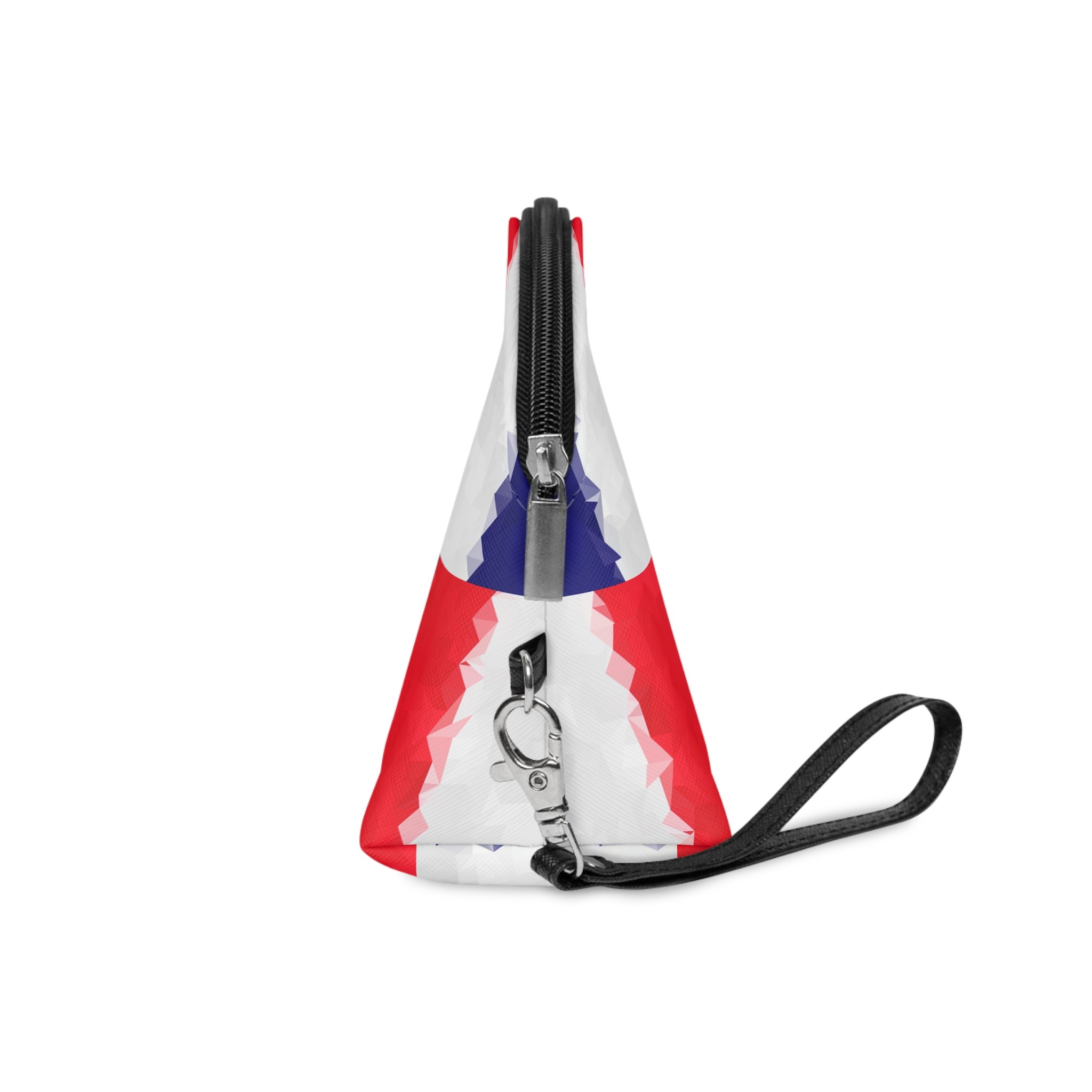 Vector Abstract Stylized Flag of France Triangles Makeup Bag - Image 3