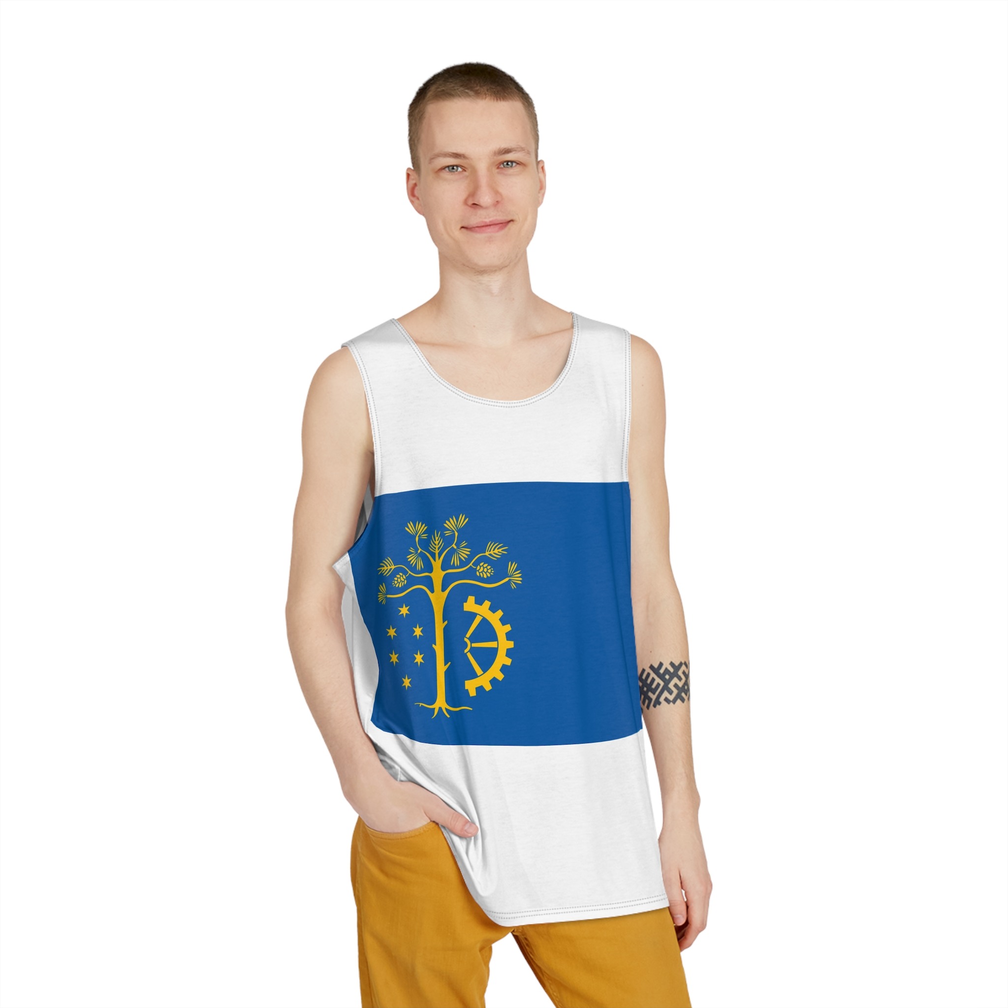 Flag of Stalyovovolsky District Mens Tank Aop - Image 3