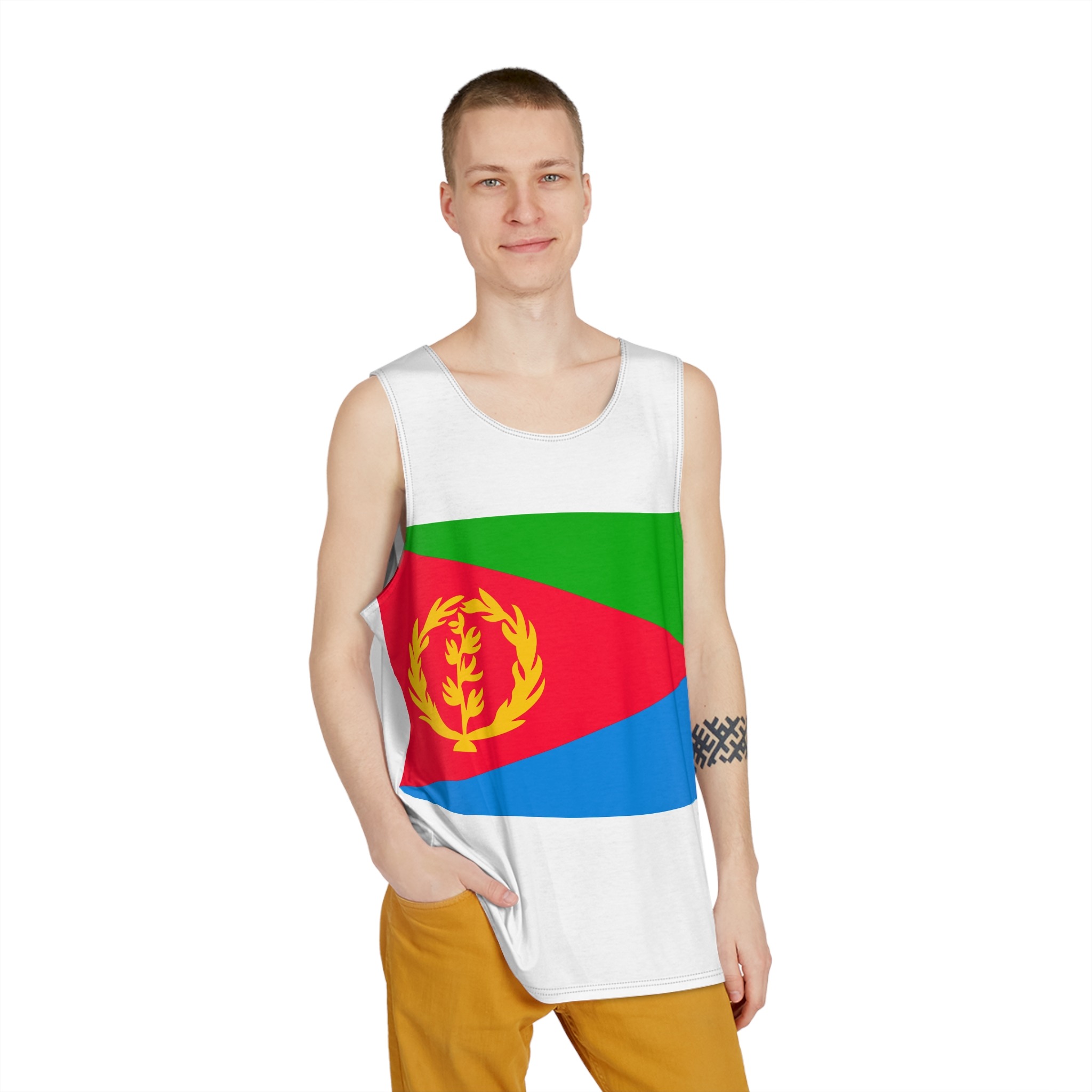 Flag of Eritrea 1993 1995 Mens Tank Aop - Image 3