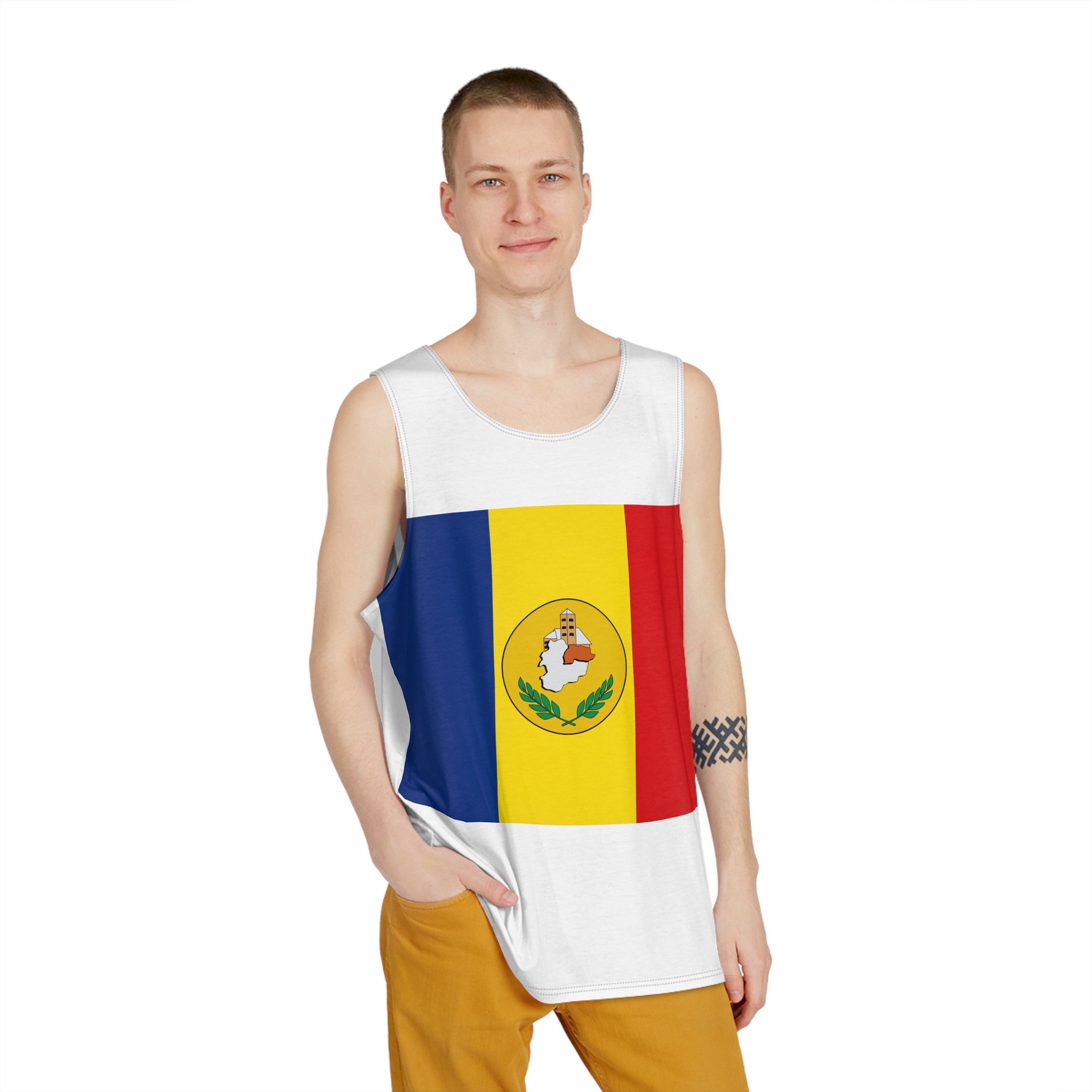 Flag of Canillo Mens Tank Aop - Image 3