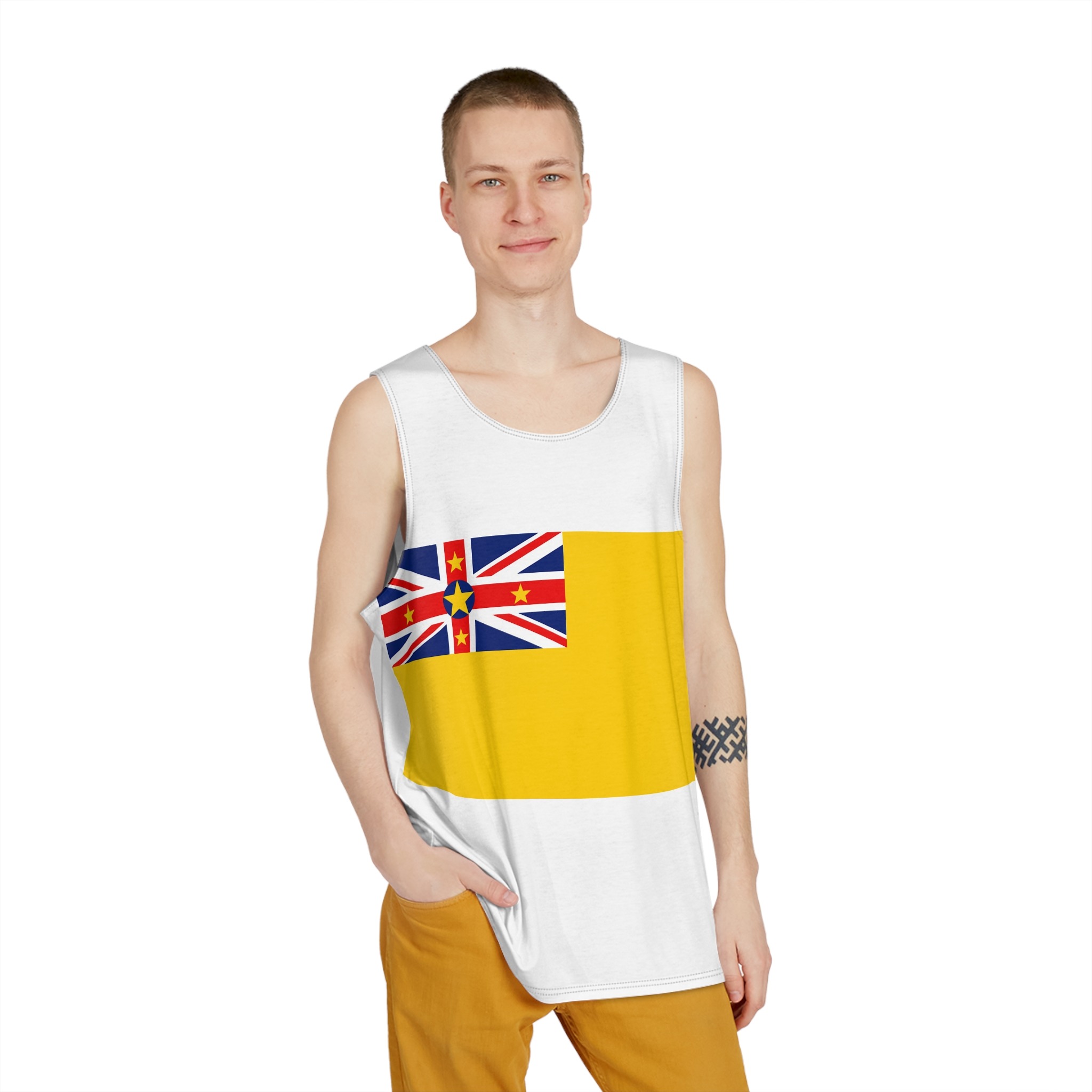 Flag of Niue Mens Tank Aop - Image 3