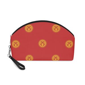 National Flag Kyrgyzstan With Sun Tunduk Emblem Makeup Bag