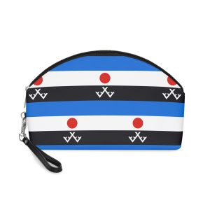 Evenk Flag Blue White Yellow Indigenous Banner Siberia Symbol Arctic Heritage Makeup Bag