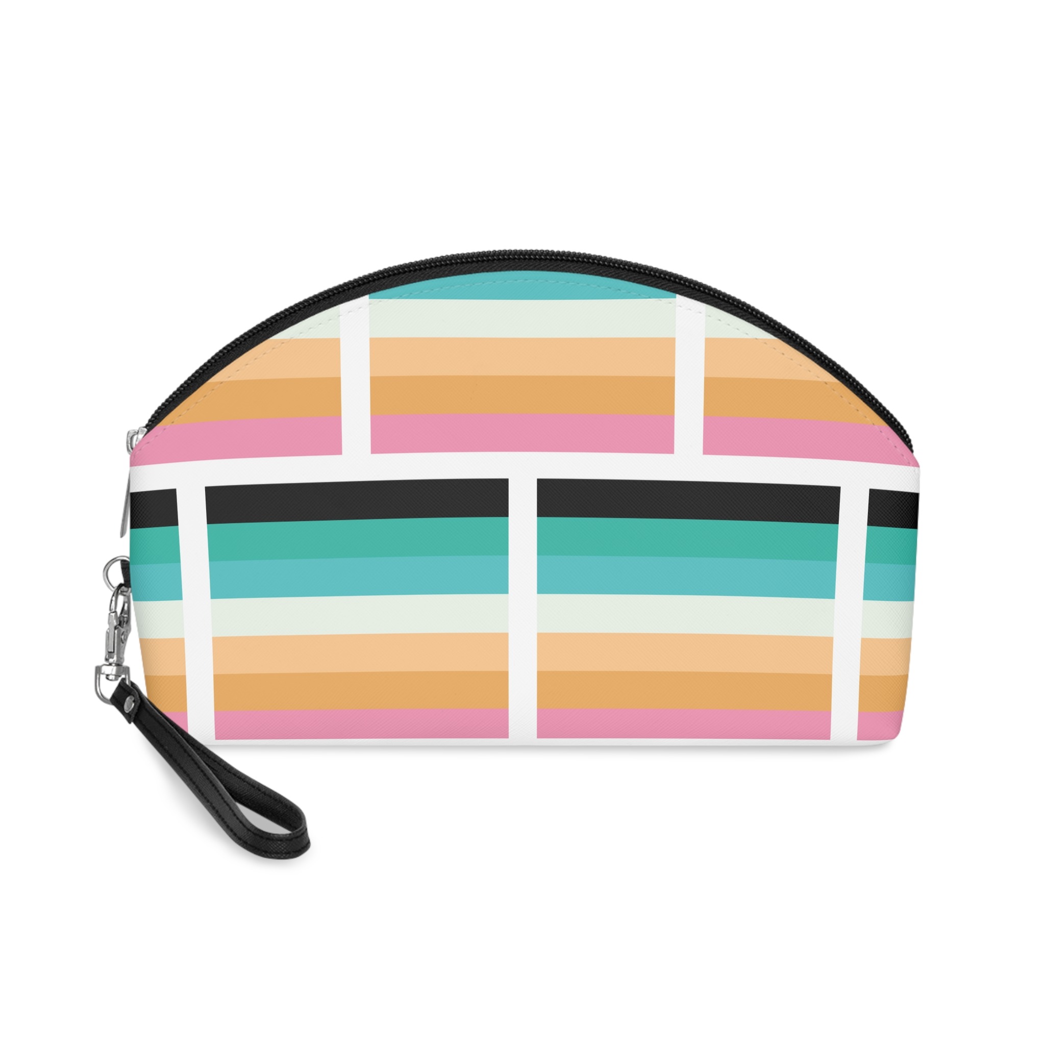 Vibrant Aromantic Pride Flag With Seven Horizontal Stripes Makeup Bag