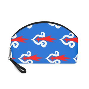 Flag Ainu People Indigenous Banner Hokkaido Japan Blue White Red Symbol Makeup Bag