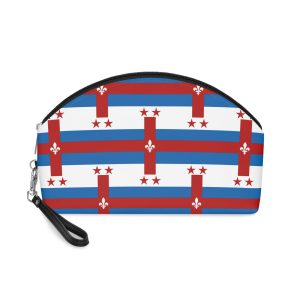 Quebecois Anglophones Flag Cultural Banner Representing Englishspeaking Community Quebec Canada Makeup Bag
