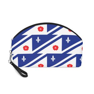 Flag Francoalbertains Blue White Red Banner Representing Frenchspeaking Community Culture Alberta Makeup Bag