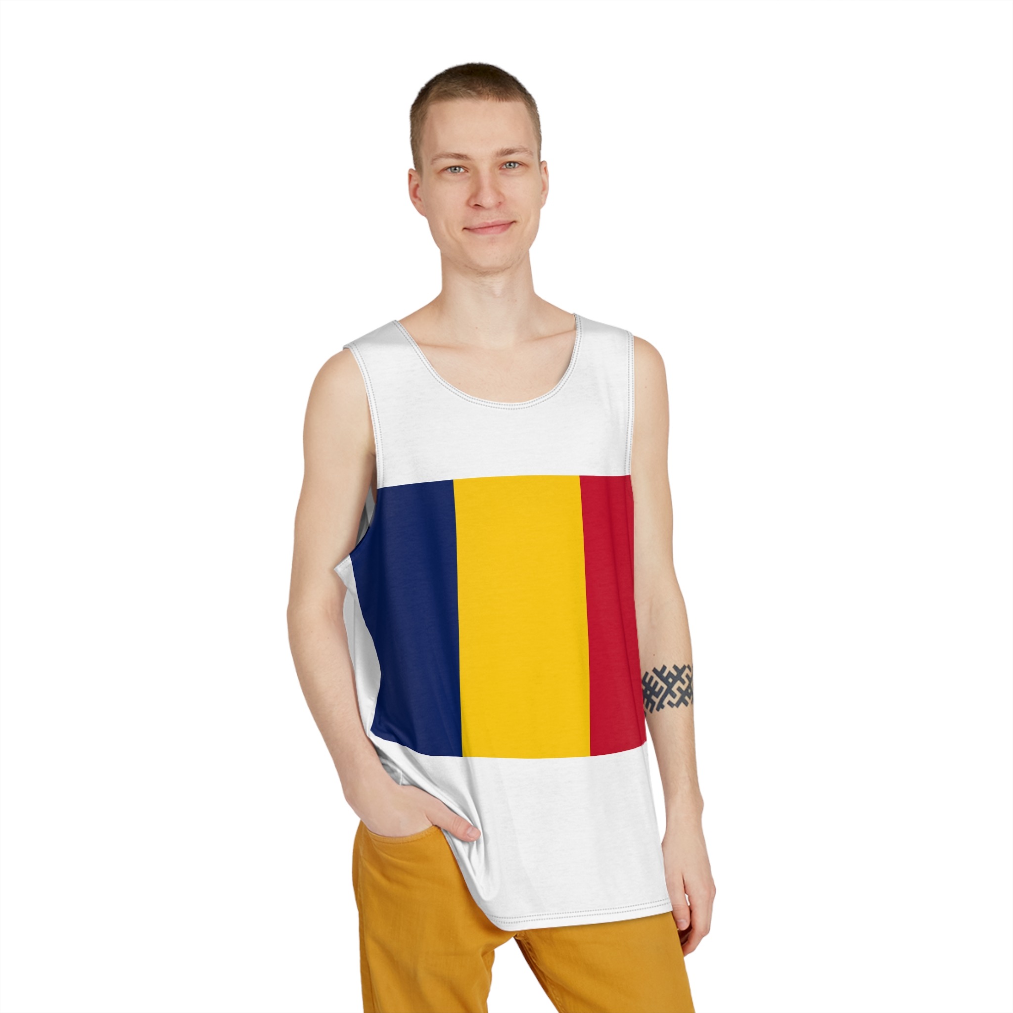 Chad Flag Mens Tank Aop - Image 3