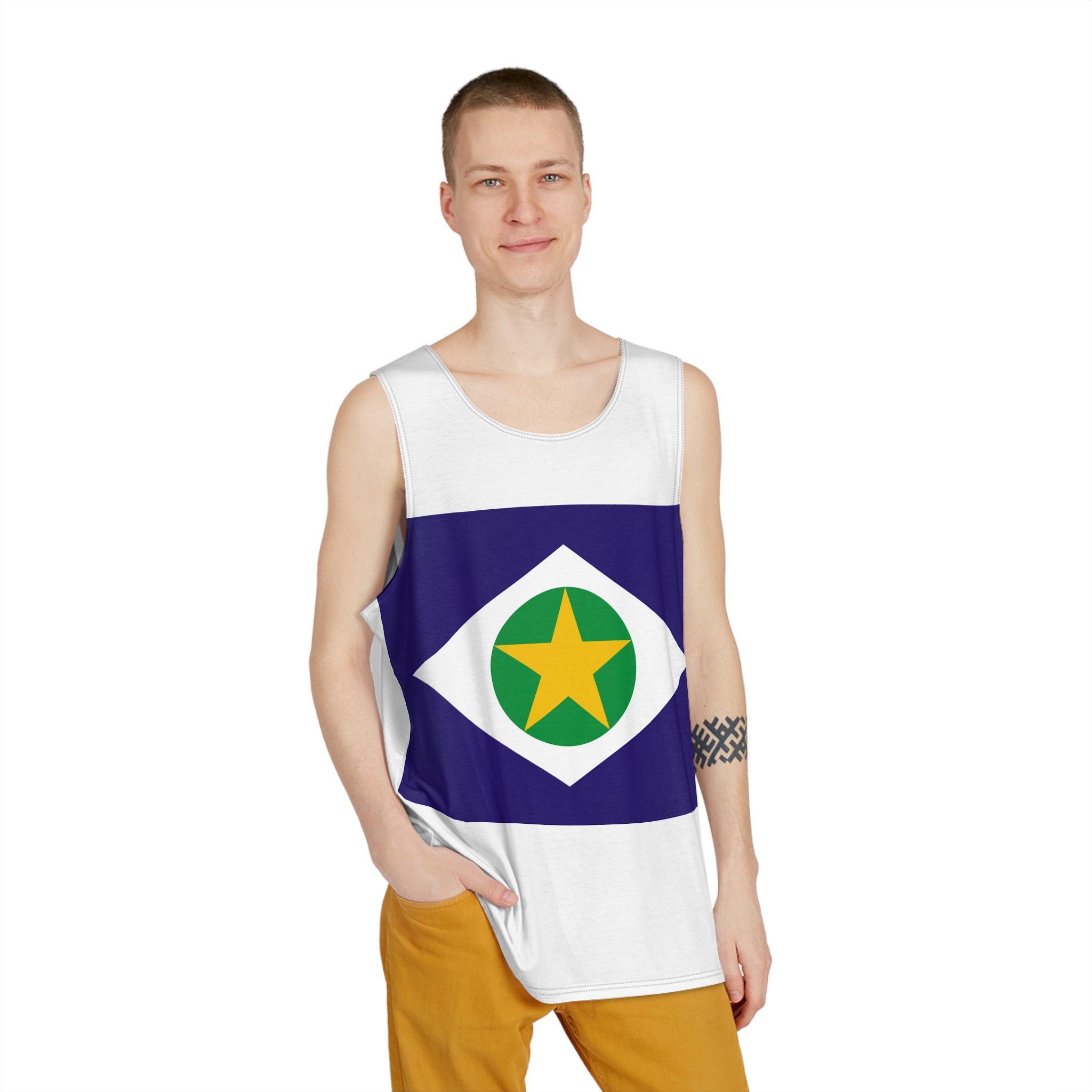 Bandeira de Mato Grosso Mens Tank Aop - Image 3
