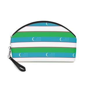 National Flag Uzbekistan With Crescent Stars Makeup Bag