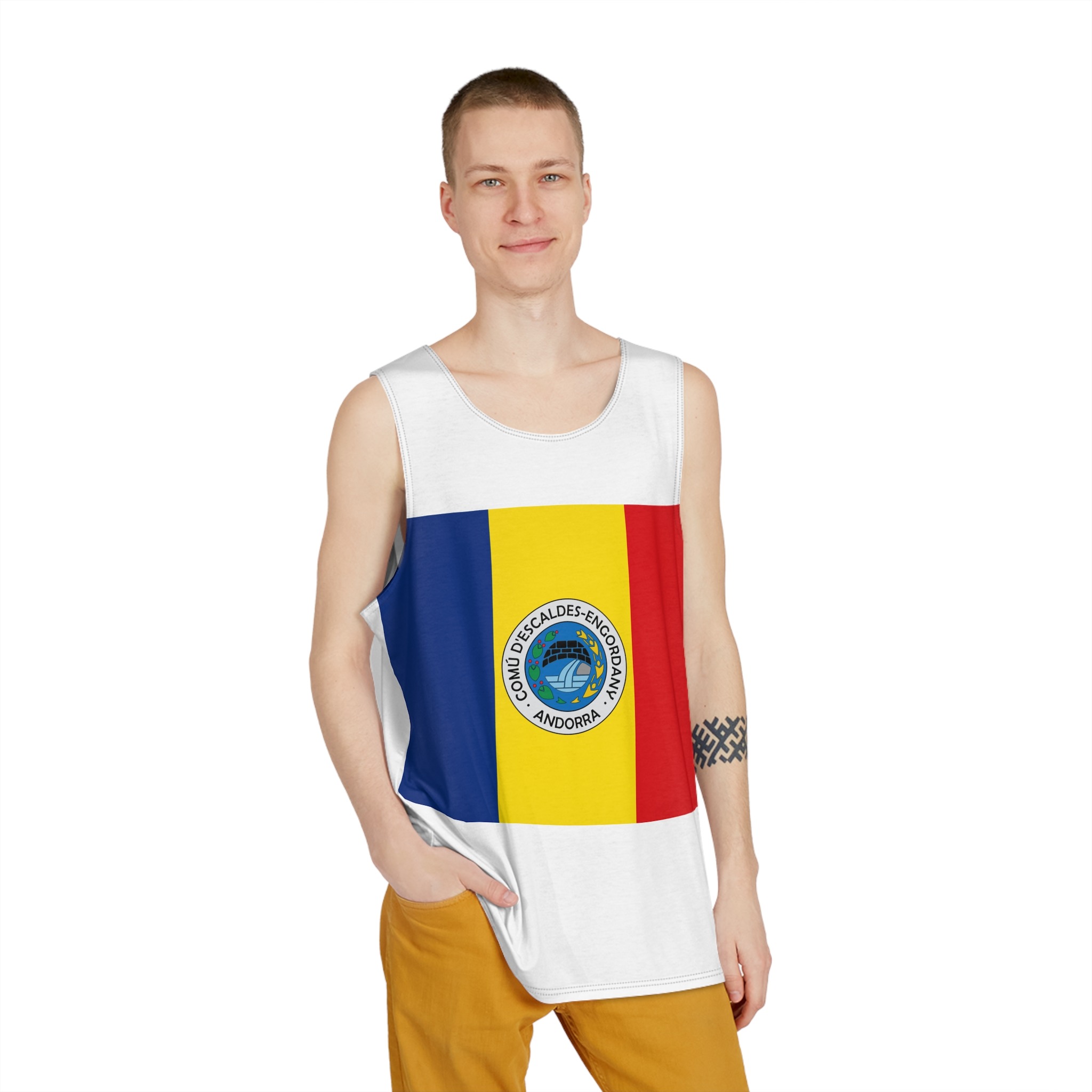 Bandera de Escaldes Engordany Mens Tank Aop - Image 3