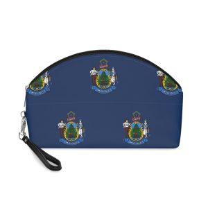 Flag of the State of Maine Makeup Bag