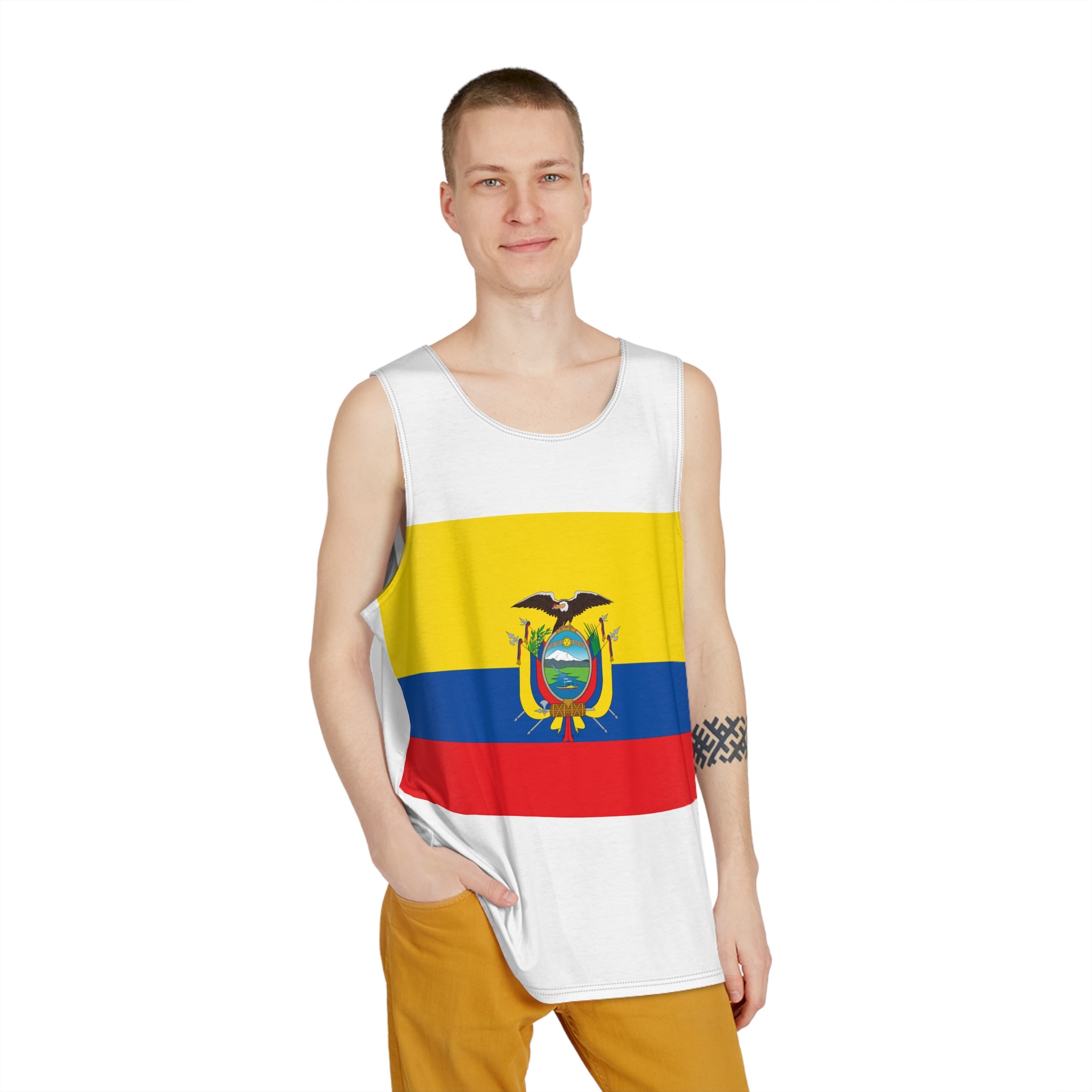 Flag of Ecuador Mens Tank Aop - Image 3
