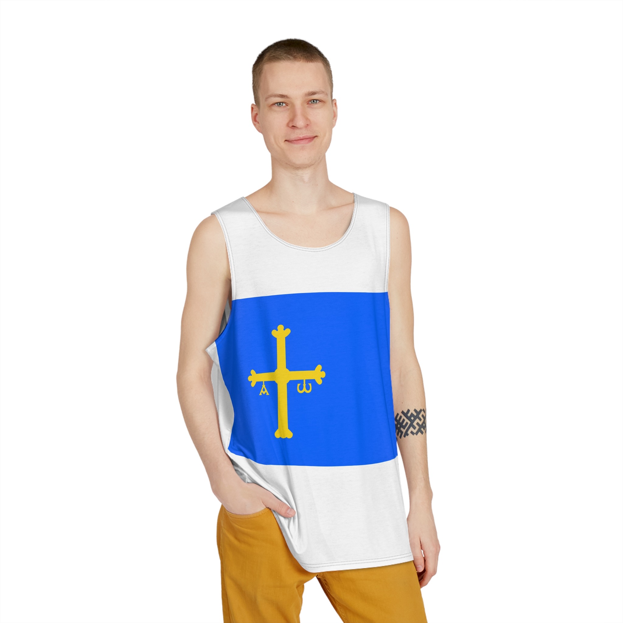 Flag of Asturias Mens Tank Aop - Image 3