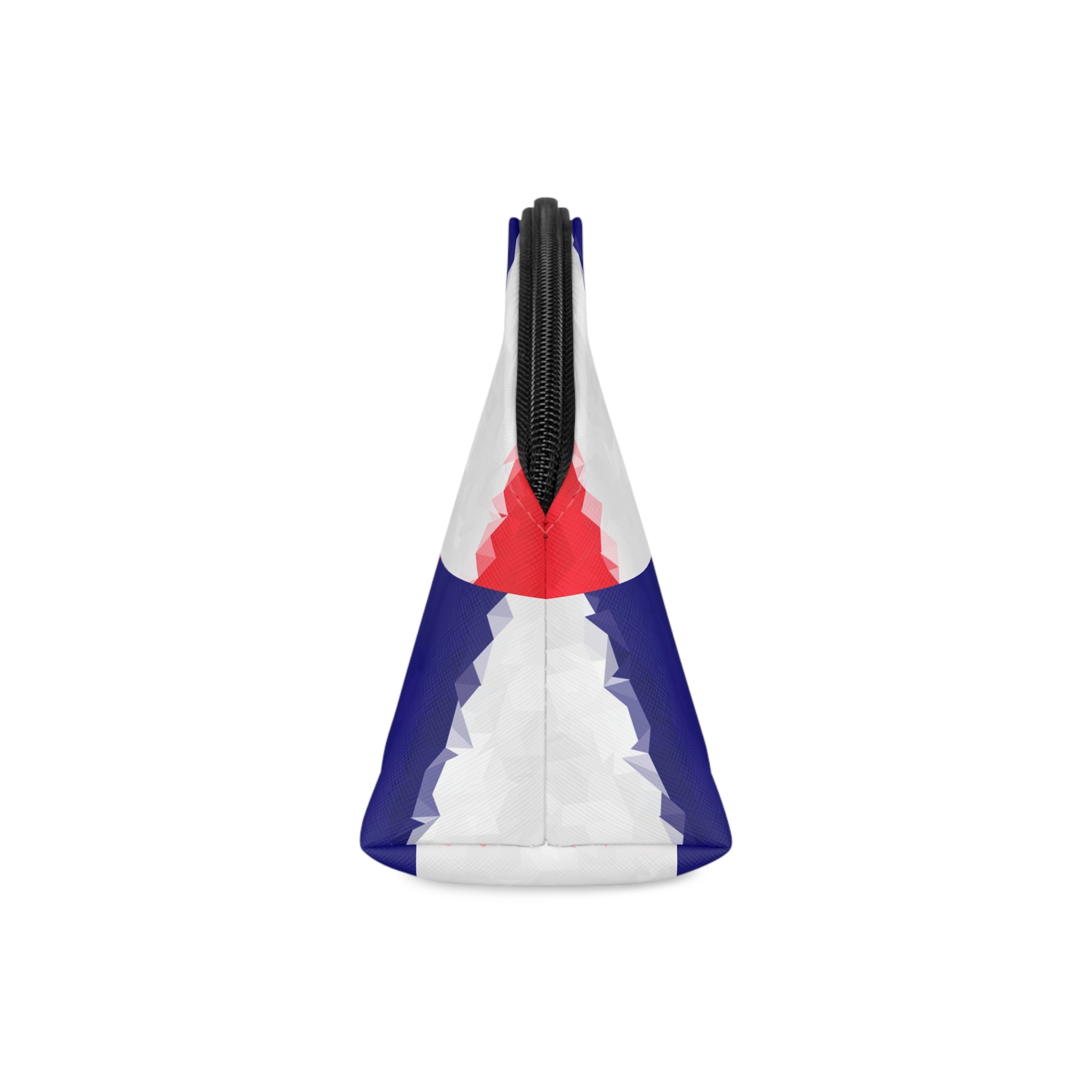 Vector Abstract Stylized Flag of France Triangles Makeup Bag - Image 4