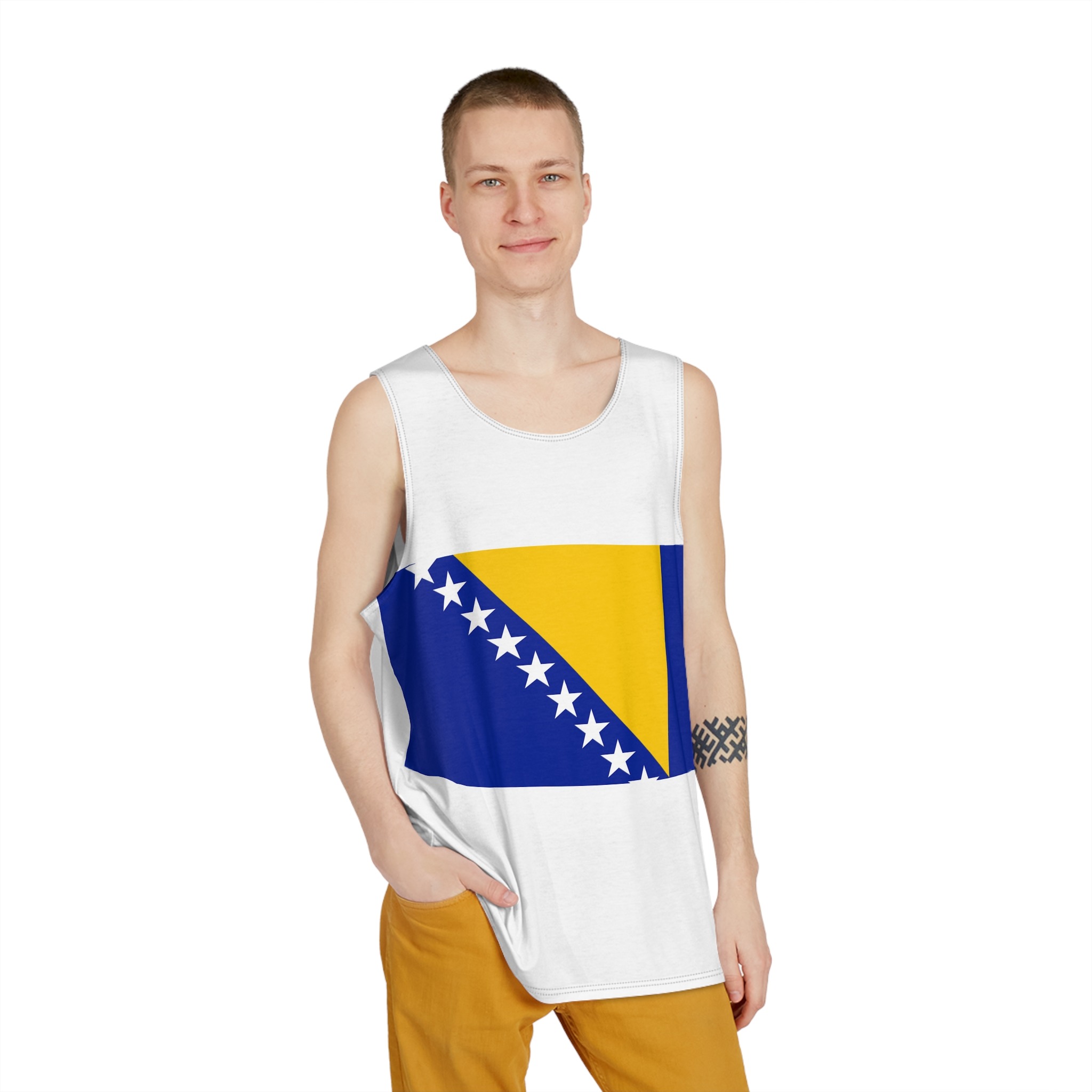 Bosnia and Herzegovina Flag Mens Tank Aop - Image 3